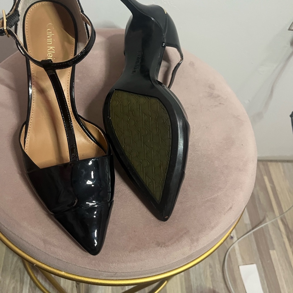 Calvin Klein Black Patent Leather Heels